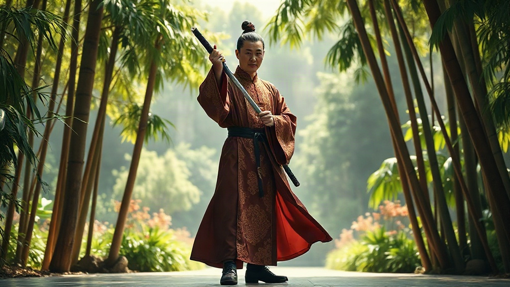 An Eastern Wuxia-Style Duel Between A Grandmaster